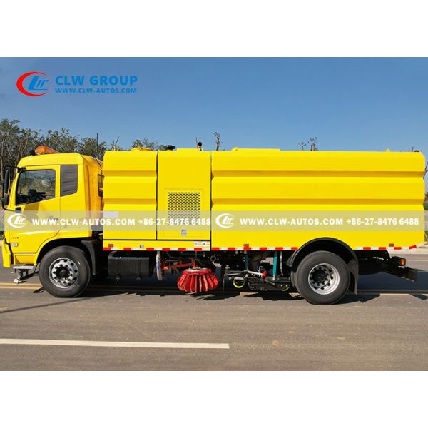 Dongfeng KR 210HP Road Sweeper Truck with 7m³ Stainless Steel Garbage Tank and 9m³ Water Tank