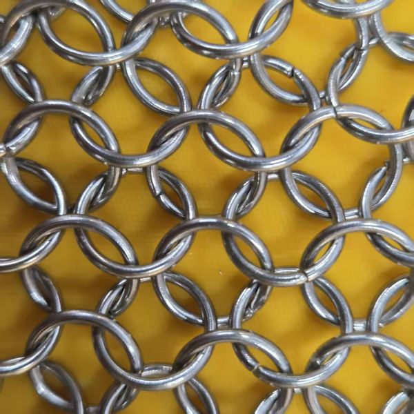 Custom‑made 304stainless‑steel ring‑shaped pot‑scrubbing woven cleaning mesh