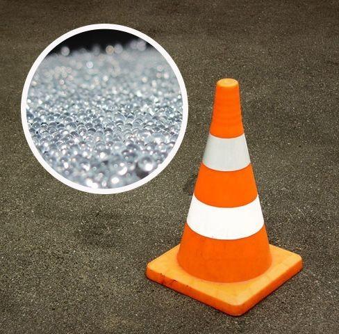 Airport Reflective Road Paint Beads 46HRC Glass Beads For Road Paint