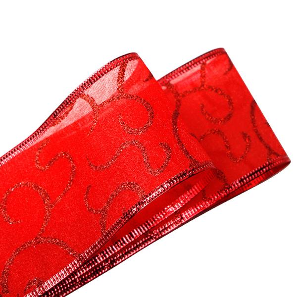 63mm Wide Christmas Decorated Ribbon Perfect for Gift Wrapping Occasion Christmas