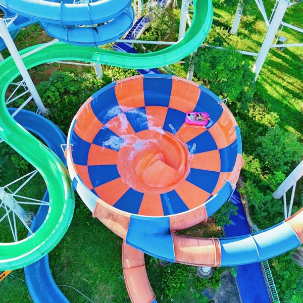 400m2 Grand bassin de l'eau glissade 400m2 parc aquatique terrain de jeux en fibre de verre