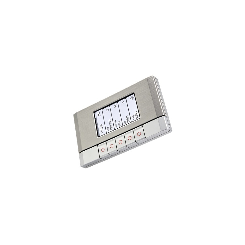 5085EDLB-SS Schneider Clipsal C-Bus Saturn eDLT 5-Key Smart Panel Electronic Dynamic Label E-Ink Stainless Steel Premium Finish