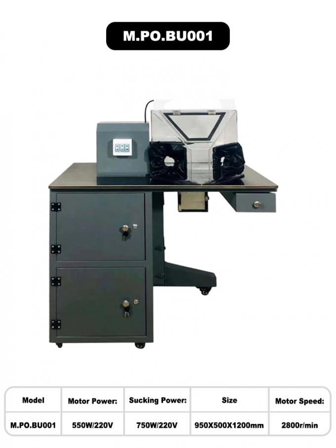 Buff Polishing Machine with 550W Motor Power 2800r/min Motor Speed and 750W Sucking Power for Jewelry Finishing