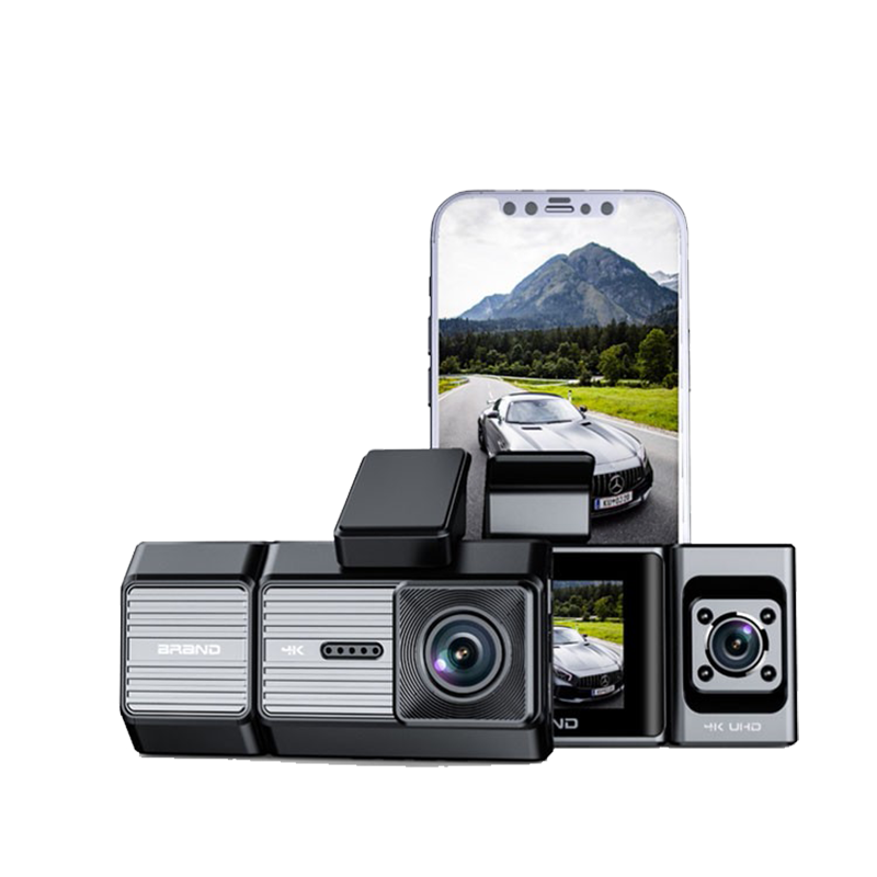 HDR Sony Starvis 2 Dash Cam Triple Lens Truck Car Dash Cam For Front 4K And 1080P 