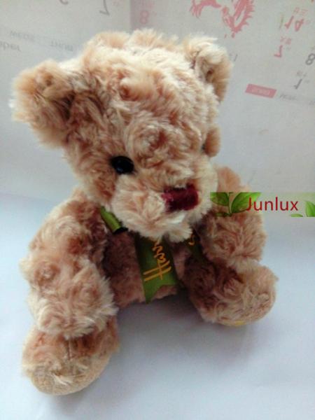 Plush 20cm Size  Bear With Tie On Neck Christmas Holiday Present Teddy Bew Children KIDS Stuffed Toys OEM Items Fashion