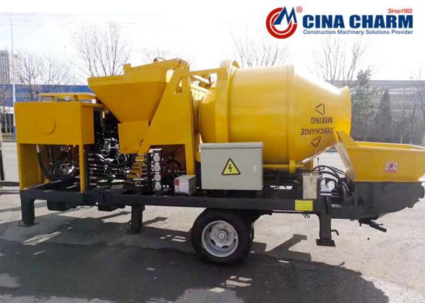 40m3 Per Hour Concrete Mixer With Pump Machine , Electric Concrete Mixer And Pump
