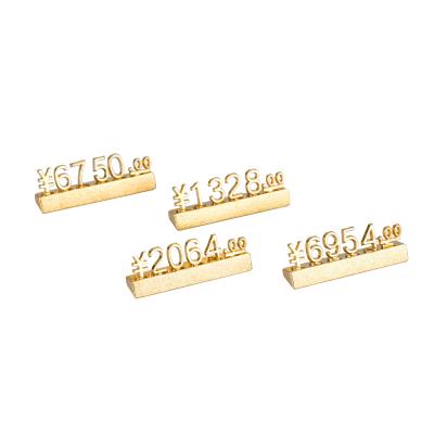 Indicadores de preço de ouro metal personalizável para joias relógios e bens de luxo
