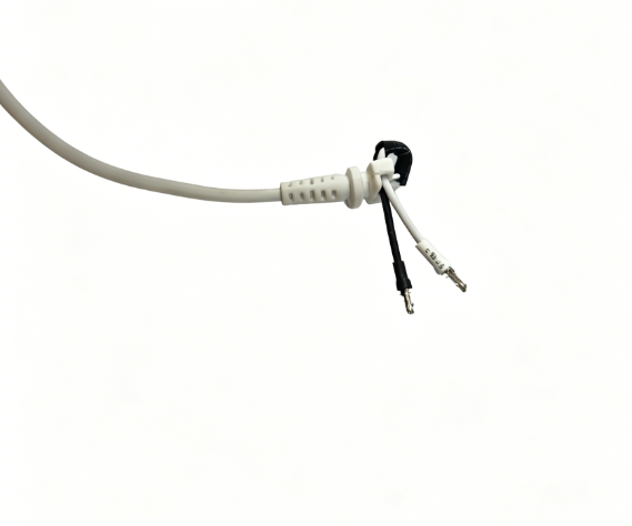 5.5*2.1/2.5mm DC Power Pigtail Cable, White Male Plug To Pre-Crimped Terminals