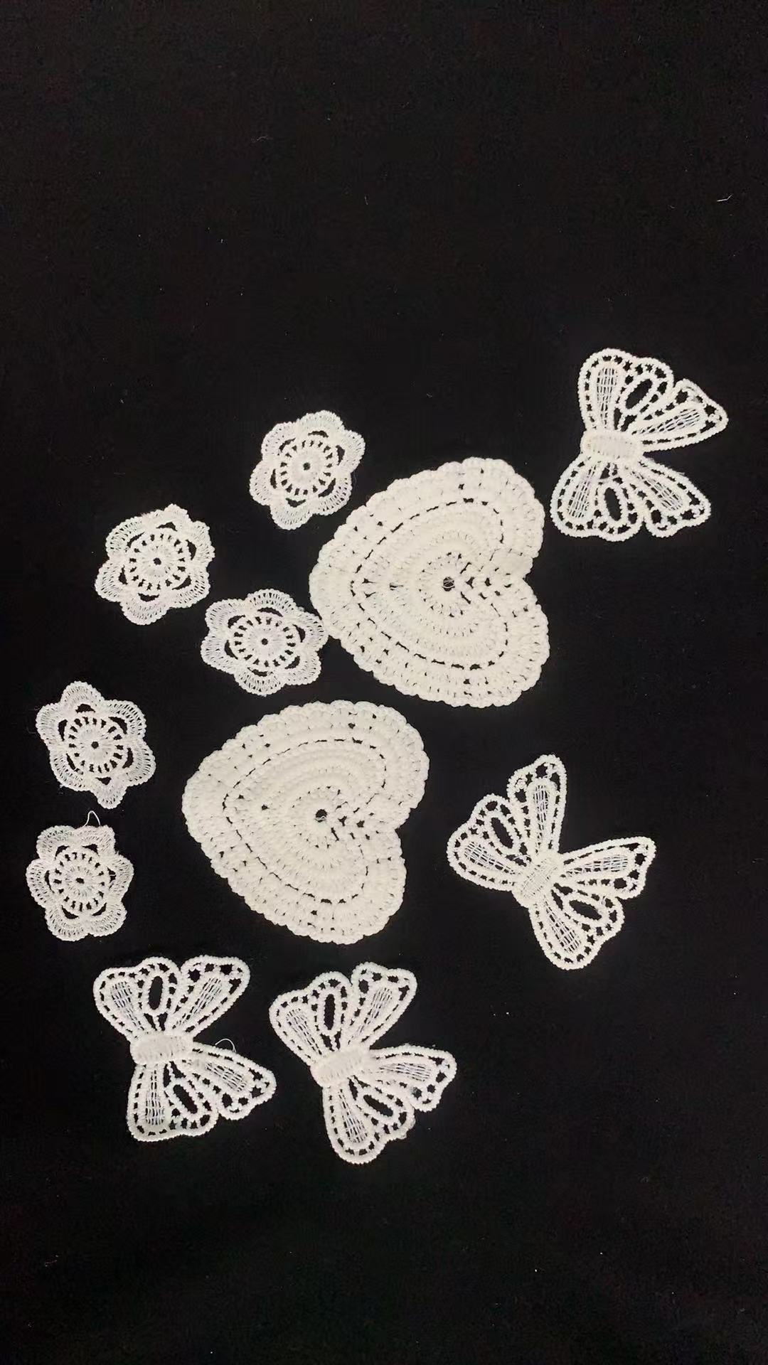 Cotton Crochet Flower patches, Handmade Style Floral Patch for Dress, Home Textile & Handicraft