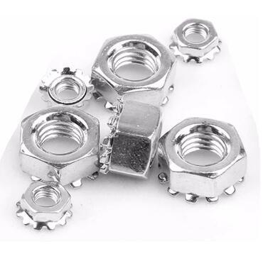 Ni Plated Galvanized Carbon Steel Keps Nut / K Lock Nut Staineless Steel