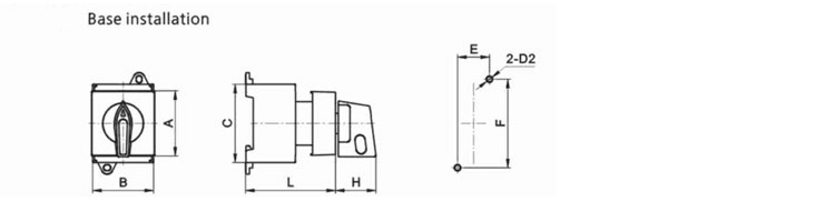 LW30 Series 32A/40A Cam Switch AC Isolator 3P/4P Low Voltage Disconnectors with Din Rail Mounting and On-Off Operation Handle