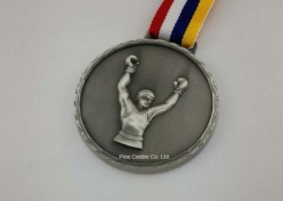 Full 3D Antique Boxing Die Cast Medals Deutschordens Karnevalsorden With Soft Enamel / Ribbon