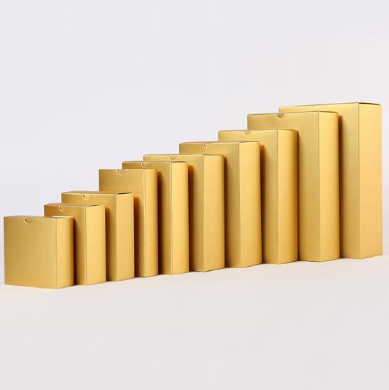 Golden Luxe Foldable Paper Boxes Kraft Cardboard Slide Out Drawer Sliding Drawer Box