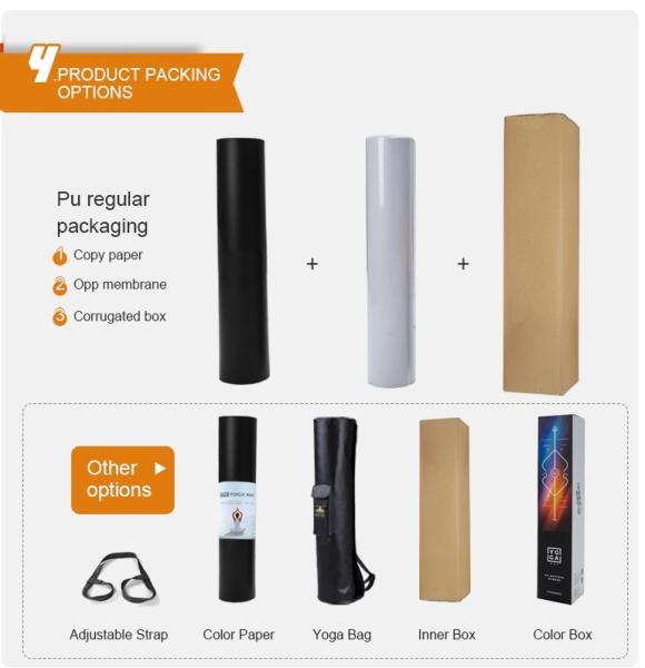 Eco Friendly Private Label Custom Wholesale 4mm Hot Gold Stamping UV Printing Black Natural Rubber PU Leather Yoga Mat