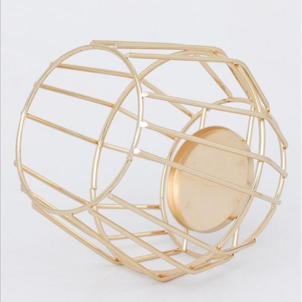 Simple Iron geometric Candle Holder Wedding Home Gem Candle stand Craft