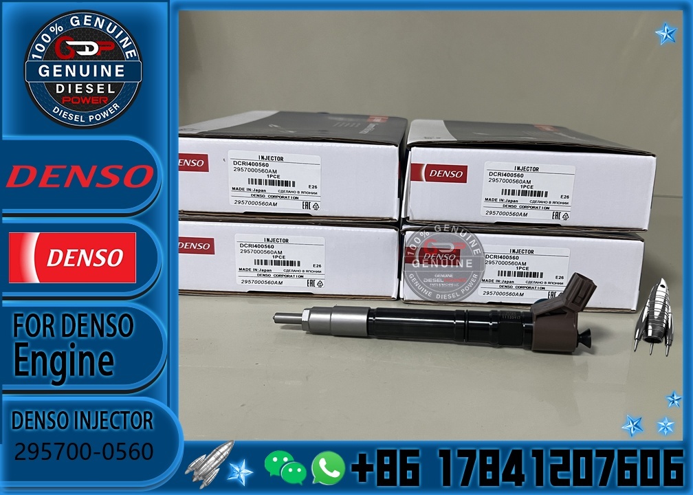 Denso Piezo Common Rail Fuel Injector 295700-0560 23670-0E020 23670-09430 23670-19025 for Toyota Hilux Fortuner 2GD-FTV 2.4L