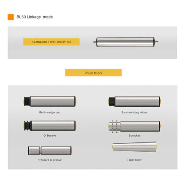 50 мм О-ремень шкивы изогнутый конвейер Моторизированный приводной ролик покрытый PVC конический рукав