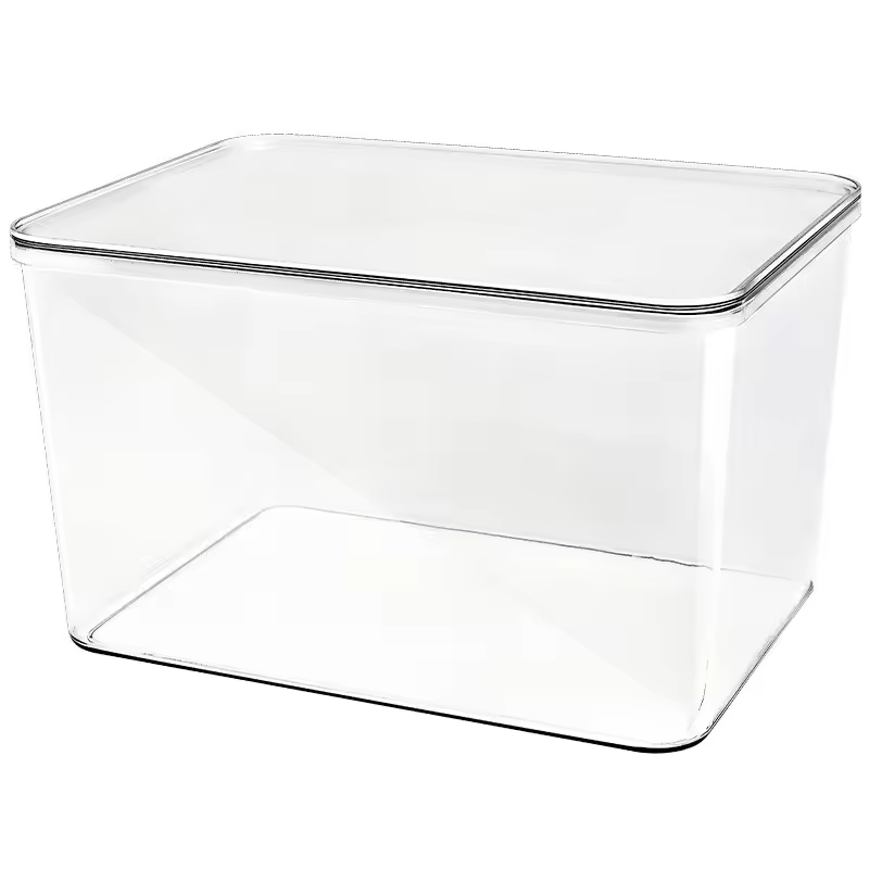 Premium Clear Acrylic Desktop Organizer Box for Cosmetic Mask Snack Kitchen Household Clutter Storage