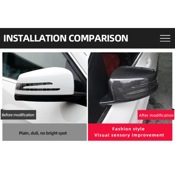 ABS Car Mirror Cover Carbon Fiber Side Rearview Mirror Cap For Mercedes Benz