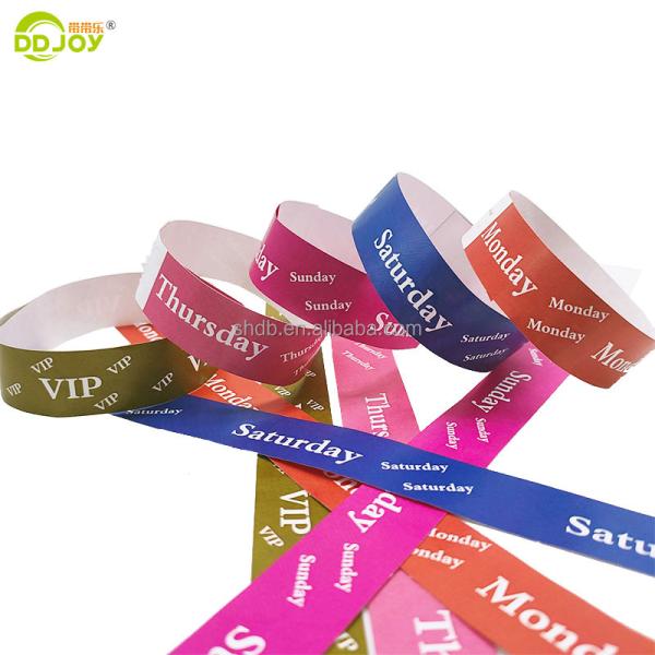 Tyvek Paper Bracelets for Custom Design Stock of Dinosaurs Rabbits Balloons and More