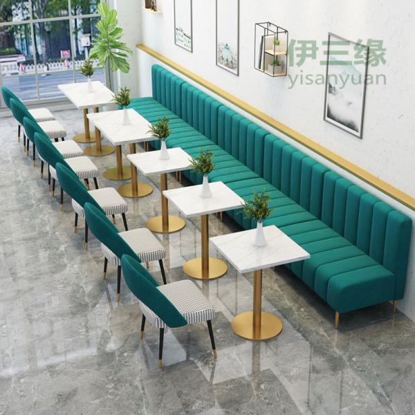 Restaurant Wall Bench Seating Velvet Booth Seating Commercial Double Sofa 120CM