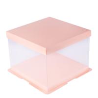 Boîte de gâteau transparente d'ANIMAL FAMILIER empaquetant les boîtes de papier en plastique claires grandes de place