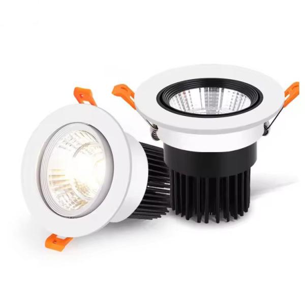 COB LED Downlight 3W 5W 7W Recessed Ceiling Light for Daylight White 5500K-6000K CRI80