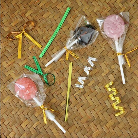 Flower tie wire, food packaging tie roll, colorful gift sealing rope 300,400 yards gold and silver tie
