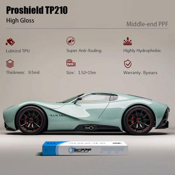 9.5mil RockGuard Gloss Paint Protection Film Impact Resistant Car Wrap TP210 PPF