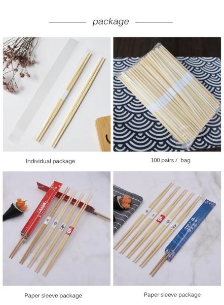Giveaways Custom Print Logo Pouch Disposable Bamboo Chopsticks CLASSIC Design Style