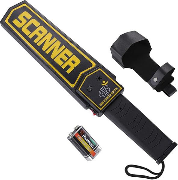 Portable Metal Detector Alarm Hand Held Metal Detector with 9V battery led alarm
