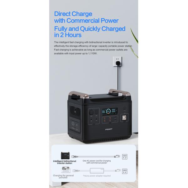 Станция чрезвычайных полномочий банка 2000W батареи AC 230V располагаясь лагерем