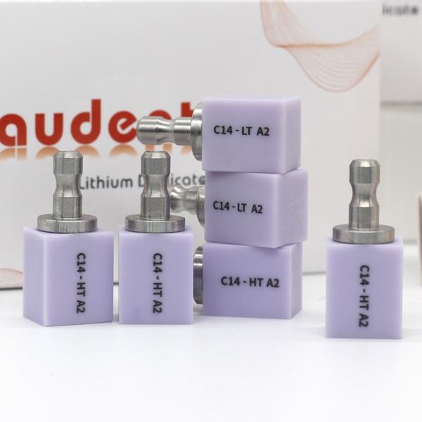 HT LT Litio Disilicato Vidro Coroa Cerâmica Dental Material de laboratório C14 B