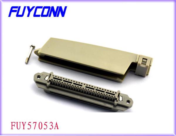 TYCO conector fêmea da solda de Centronic de 25 pares com o UL habilitado da tampa plástica de 90°