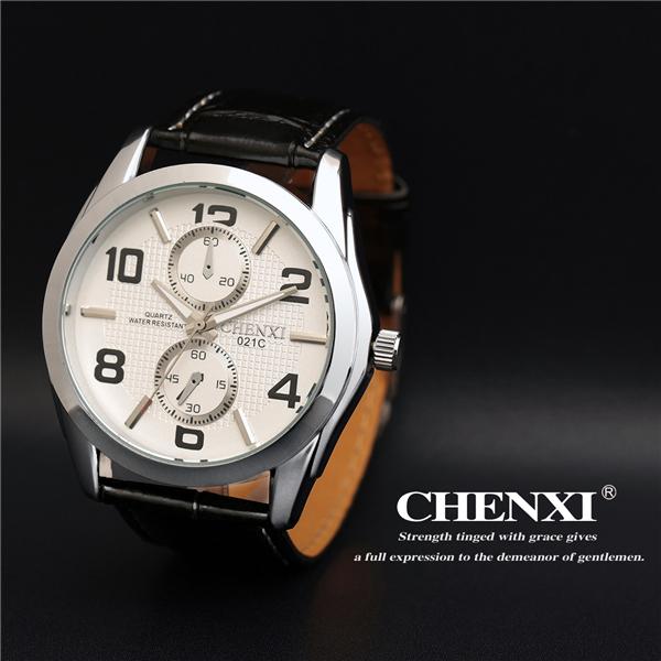 L021C Japan Movement Stainless Steel Watch Vintage Leather Watches for Business Man 3ATM Water Resistant Quartz Watch
