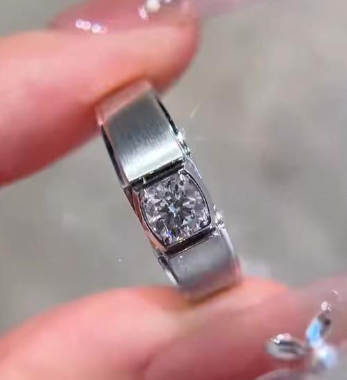 Men's Diamond Ring Lab Grown Diamond Rings 18K Customization Engagement Ring