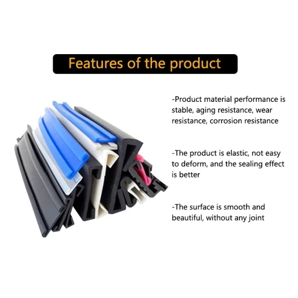 PVC and EPDM Material U-Shaped Anti-Collision Rubber Fuel Tank Gasket Double Clamping Rubber Seal Band