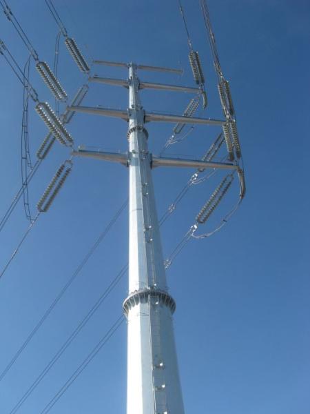 corrente elétrica cônica tubular de aço galvanizada polo de serviço público de aço de Polo do mergulho quente de 40ft