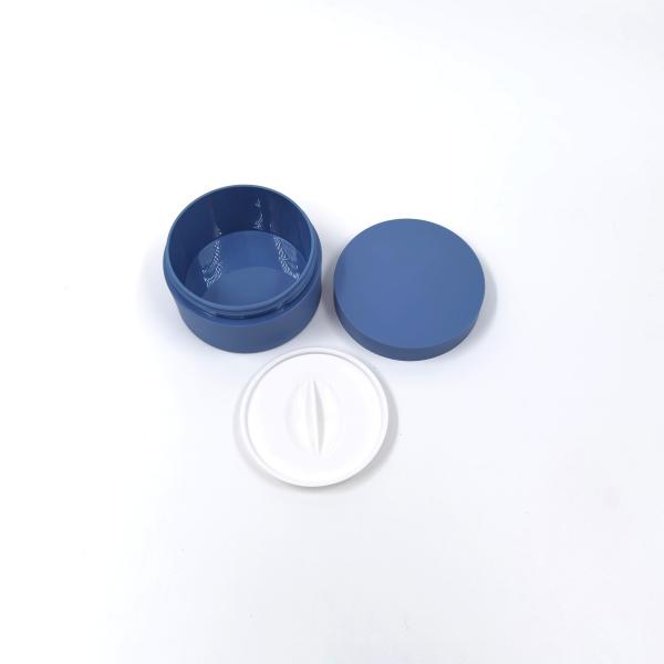 Frascos cosméticos plásticos de Matte Blue 30g com tampão branco