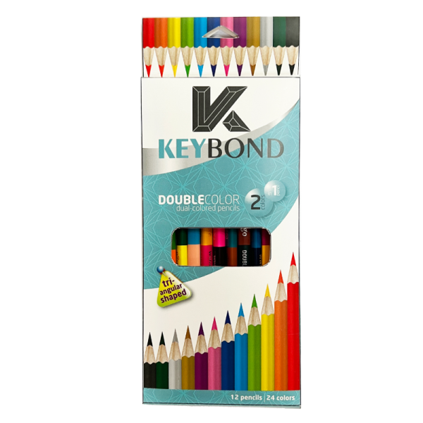 Art Supplier 7 Inch Double-End Sharpened Drawing Tools 24Colors In 12PCS Pencils