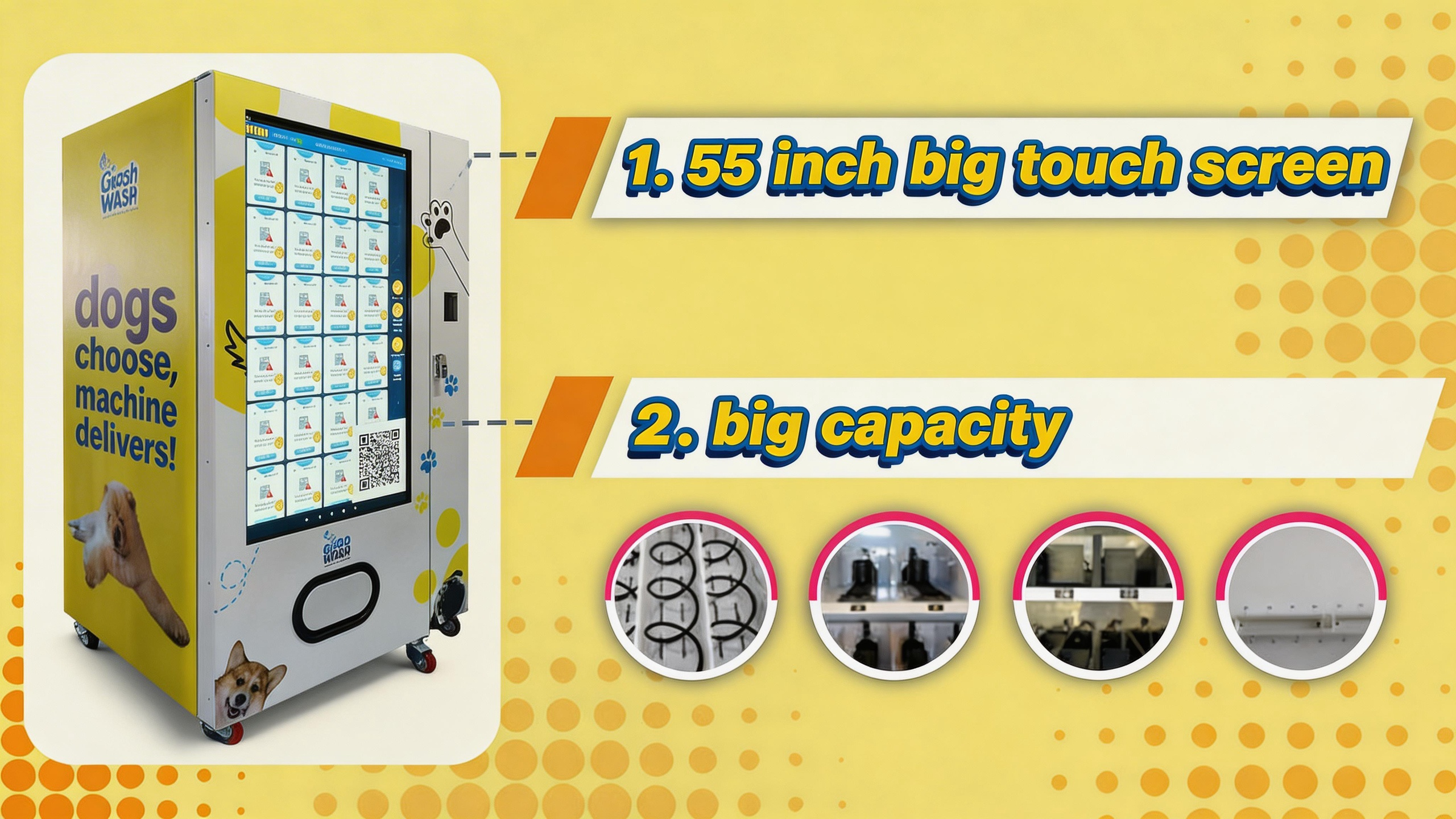 WEIMI 55-Inch Big Touchscreen Vending Machine for Snacks and Beverages