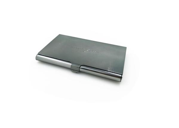Silver Business Card Carrying Case Aluminum Business Card Case For Men