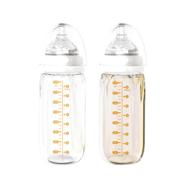Newborn Glass PPSU Baby Feeding Bottle 240mL PVC Free Food Grade