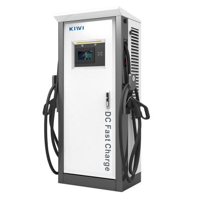 Estación de carga de vehículos eléctricos CCS de alta potencia de 60kW con nivel de protección IP54