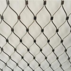 Ferruled Stainless Steel Aviary Netting , Diamond Bird Aviary Mesh Panels 2.0mm SGS