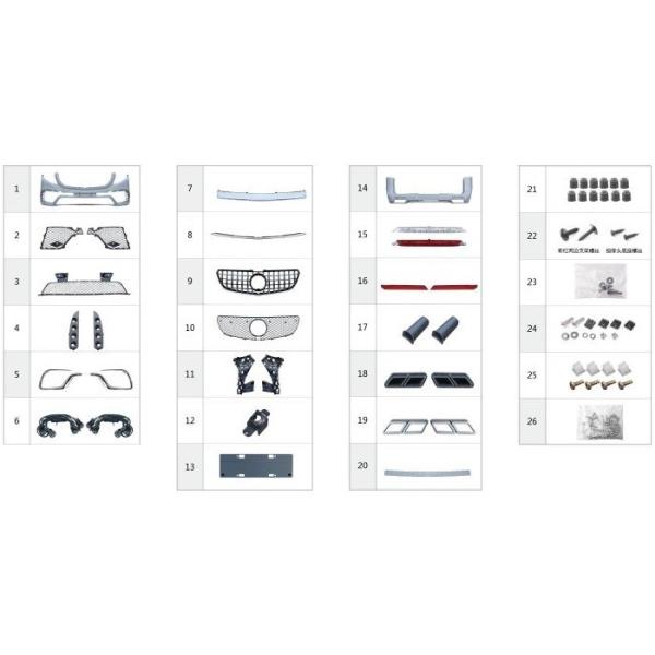 Lexus Performance Parts Auto Body Kits Front And Rear Bumper For Mercedes Benz Vito And V- Class