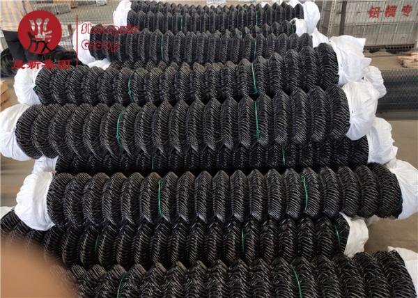 Color Coated 9 Gauge Chain Link Mesh Fence 60x60mm For Highway