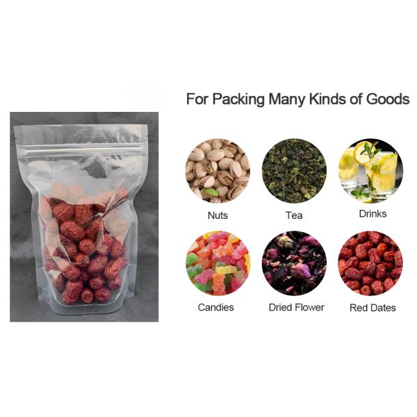 Kraft paper pouch, Odor Proof Bags, Zip Top Waterproof For Food Storage, Heavy Duty Zip lockk, Heat Sealable