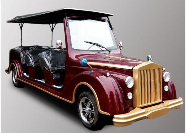 Classic Type Electric Club Car Utility Vehicle With Golden Yellow Color , 8 Seat