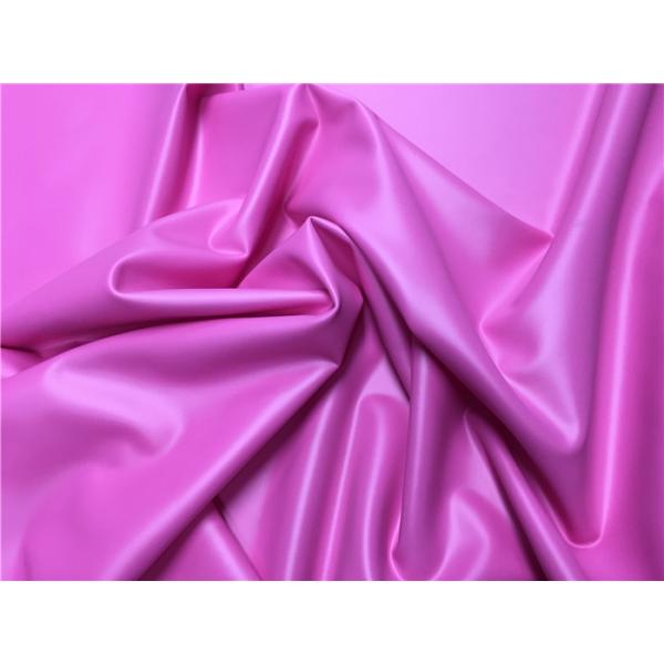 Fuschia Color Swimwear Garment Leather Fabric Anti - Mildew Eco Friendly